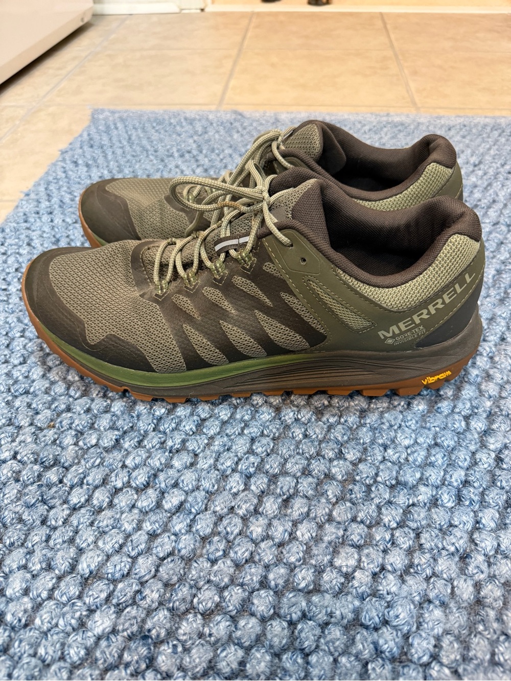 Merrell Men's Olive and Black Trail Sneakers